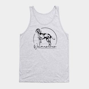 Weimaraner dog lover portrait Tank Top